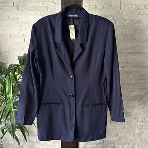 MAURICES Navy Blue Vintage 1980’s Shoulder Pad Blazer New with Tags Size M